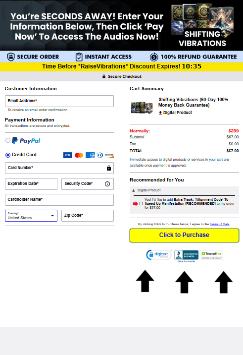 Shifting Vibrations Official Checkout Page